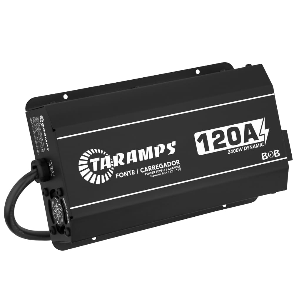 Fonte Carregador Taramps Bob 120A Dinâmicos e 60A Nominal Para Caixa Bob 12v 1200w Bivolt