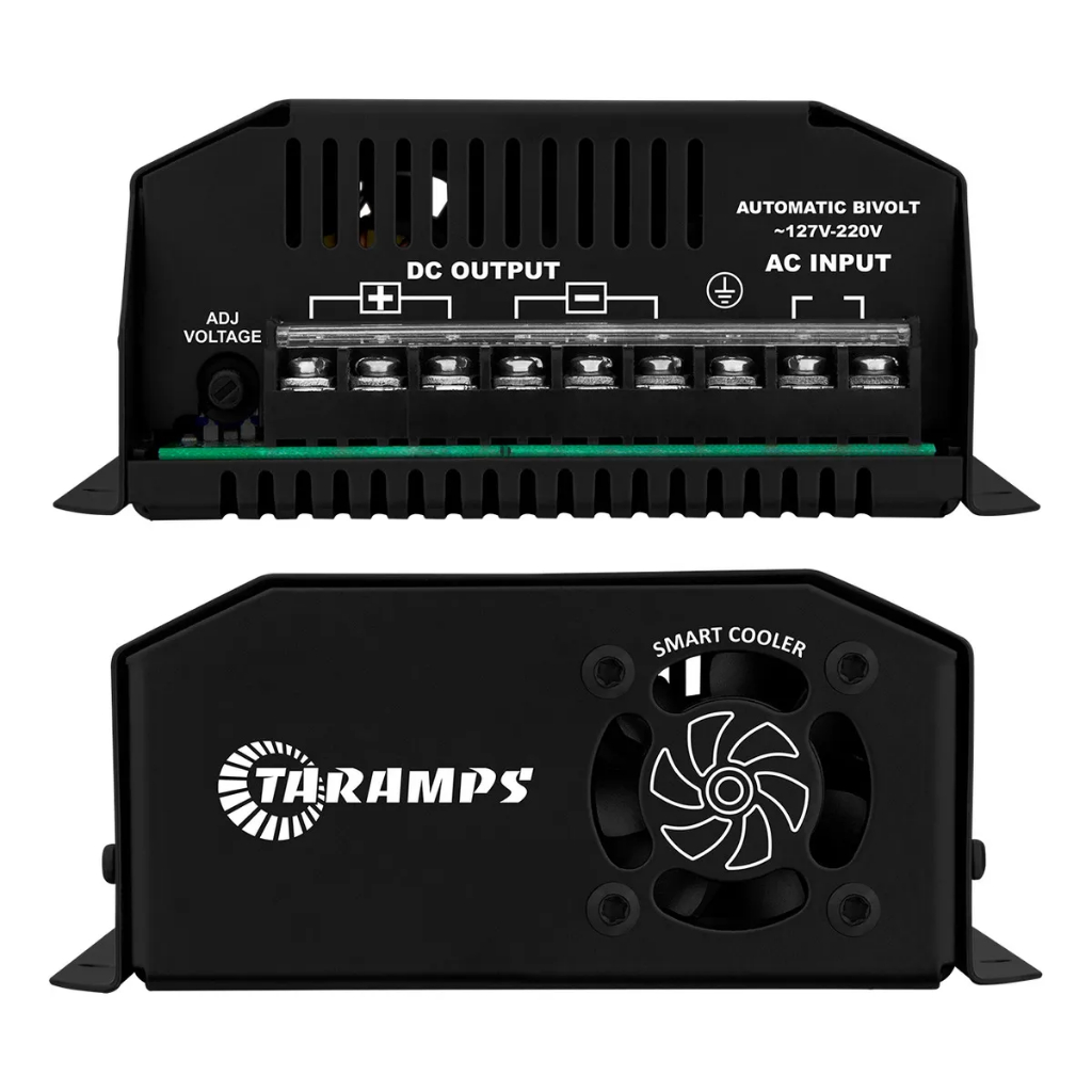 Fonte Carregador Taramps Bob 60a Amperes Som Automotivo Para Caixa Bob Som Carro Paredão 12v 1200w Bivolt Carregador Par