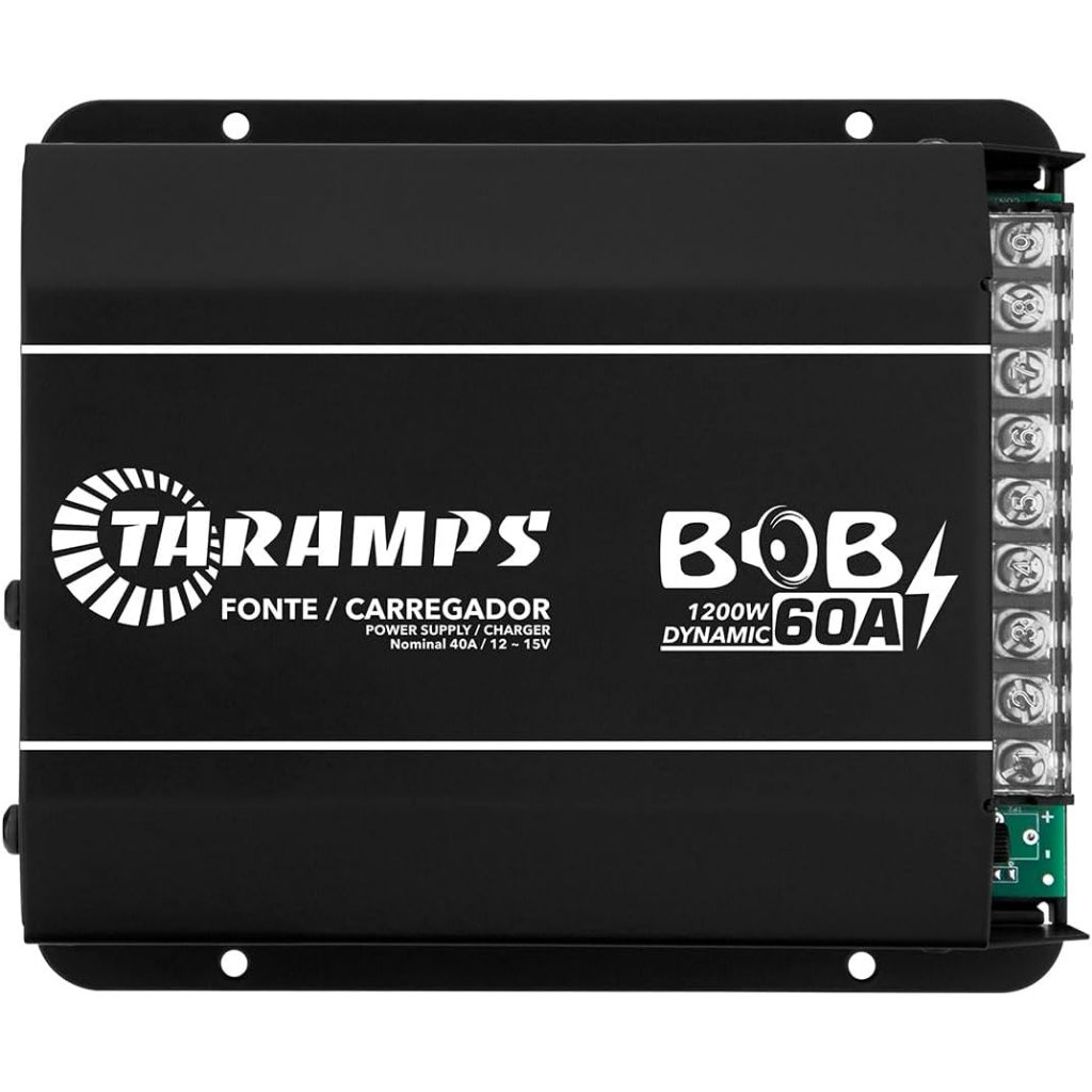 Fonte e Carregador Taramps BOB 60A 1200W para Som Automotivo Bivolt