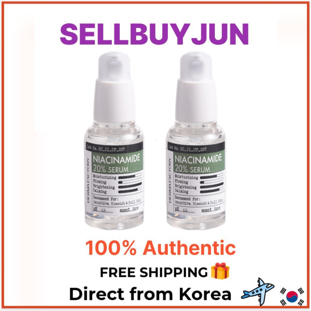 [Derma Factory] Conjunto Niacinamida 20 % Soro 30ml 2P | Controle De Sebo De Poros Iluminando A Textura Da Pele Clarific