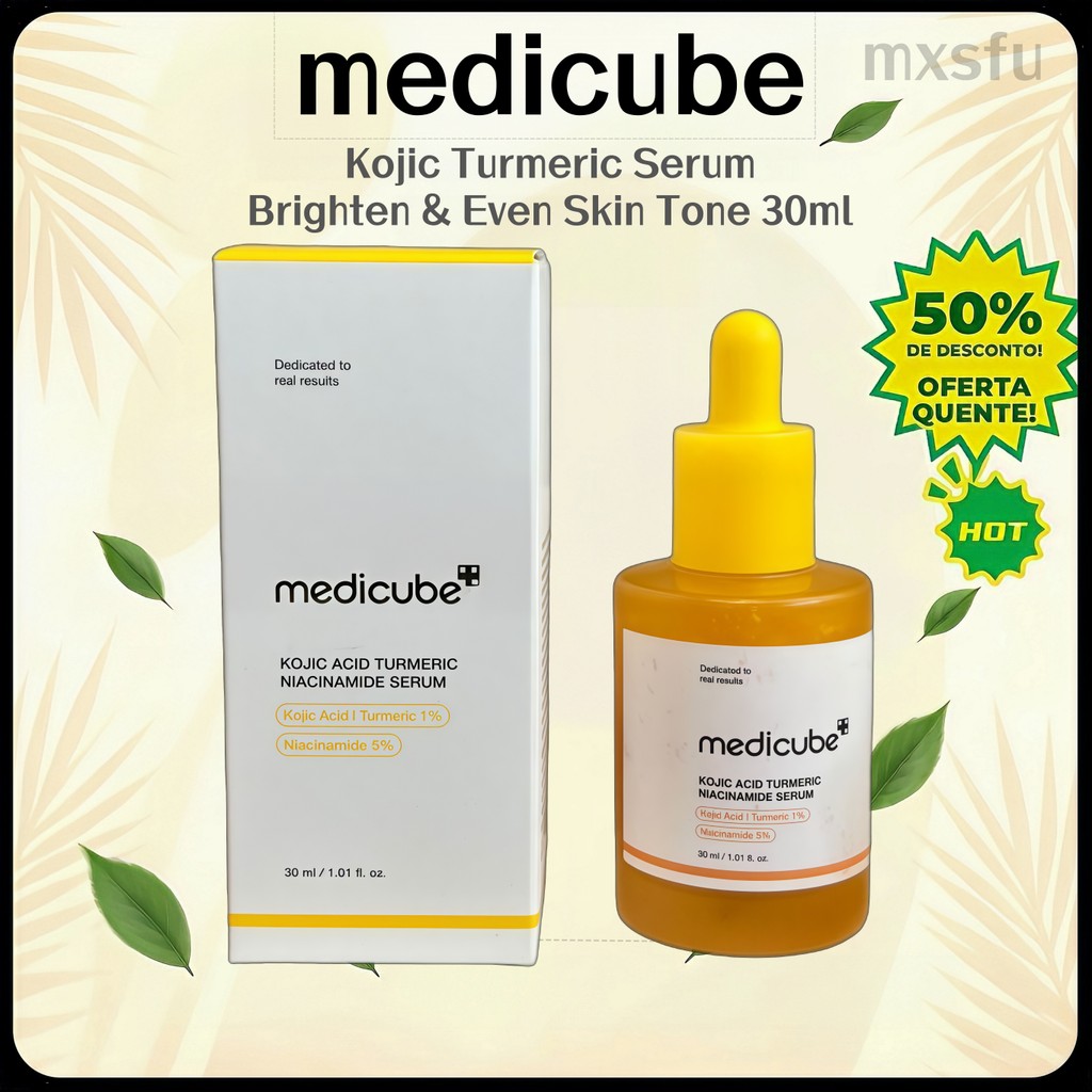Medicube Ácido Kójico Cúrcuma Niacinamida Soro 30ml 5 % Iluminando Até Mesmo Tom De Pele Coreano Cuidados Com A