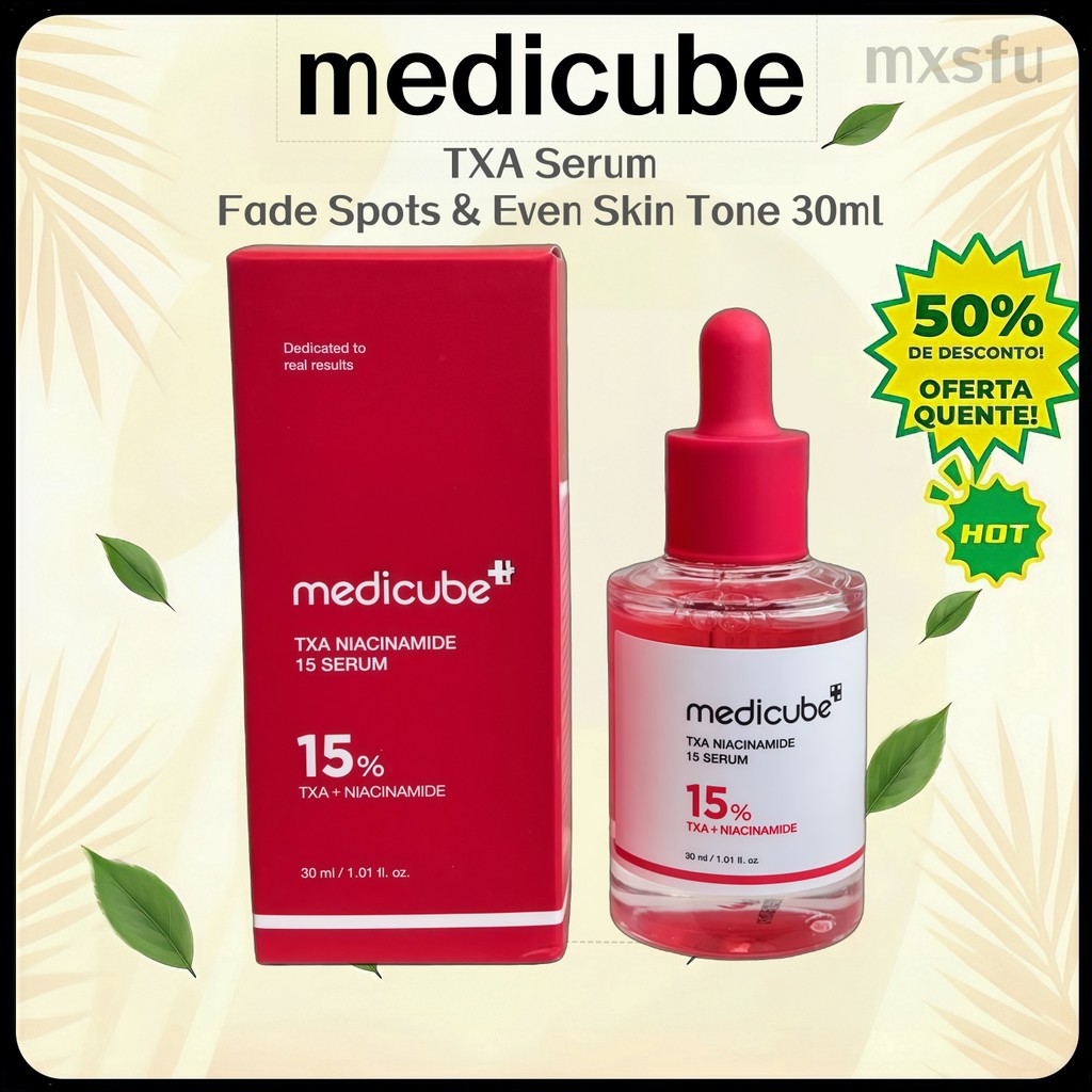 Medicube TXA Niacinamida 15 Soro 30ml Desaparece Manchas Escuras Mesmo Tom De Pele Iluminando Cuidados Com A Coreana