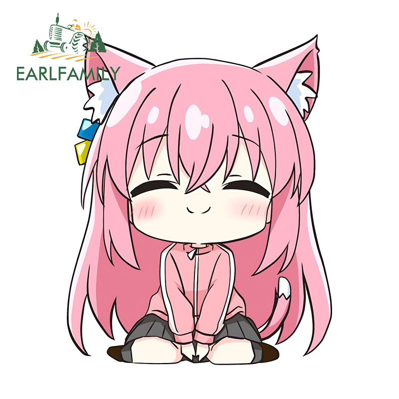 EARLFAMILY Bocchi The Rock Hitori Gotoh Adesivos De Carro Kawaii Oclusão Zero Motor Tumbler Pára-Choques Janelas Veículo