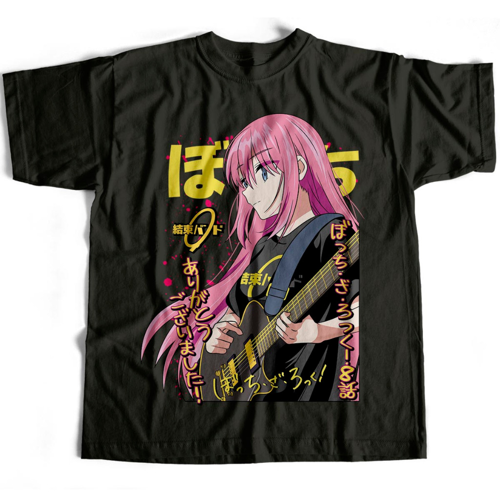 Camiseta Básica Hitori Gotoh Guitarra Elétrica Bocchi The Rock