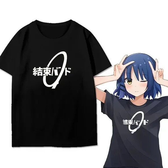 [Camiseta Vintage Masculina Algodão]HYP Camisa Camiseta Básica Hitori Gotoh Bocchi the Rock Símbolo Cosplay Anime Mangá