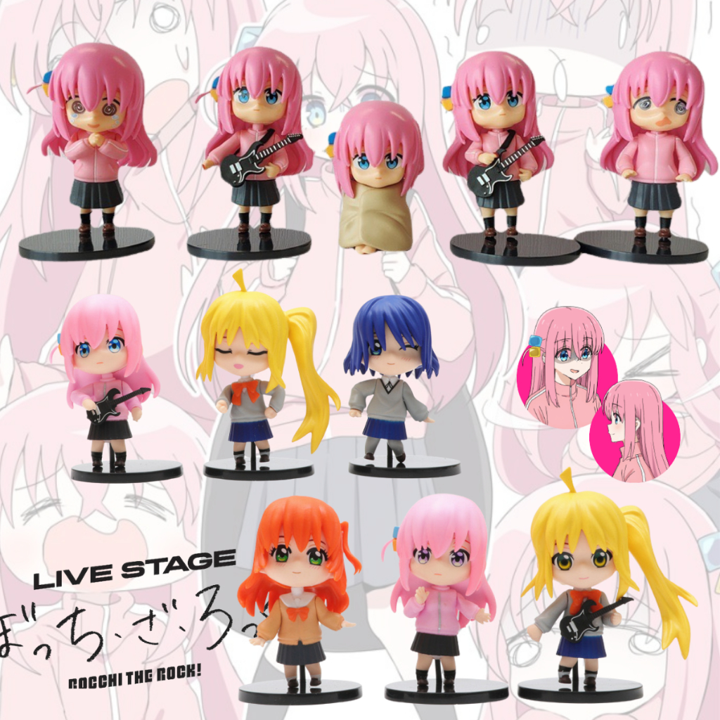Bocchi the Rock! Figure de Ação Bonecos de Ação  Decoração Anime Miniatura Action Figure Gotoh Hitori/Nijika Ijichi