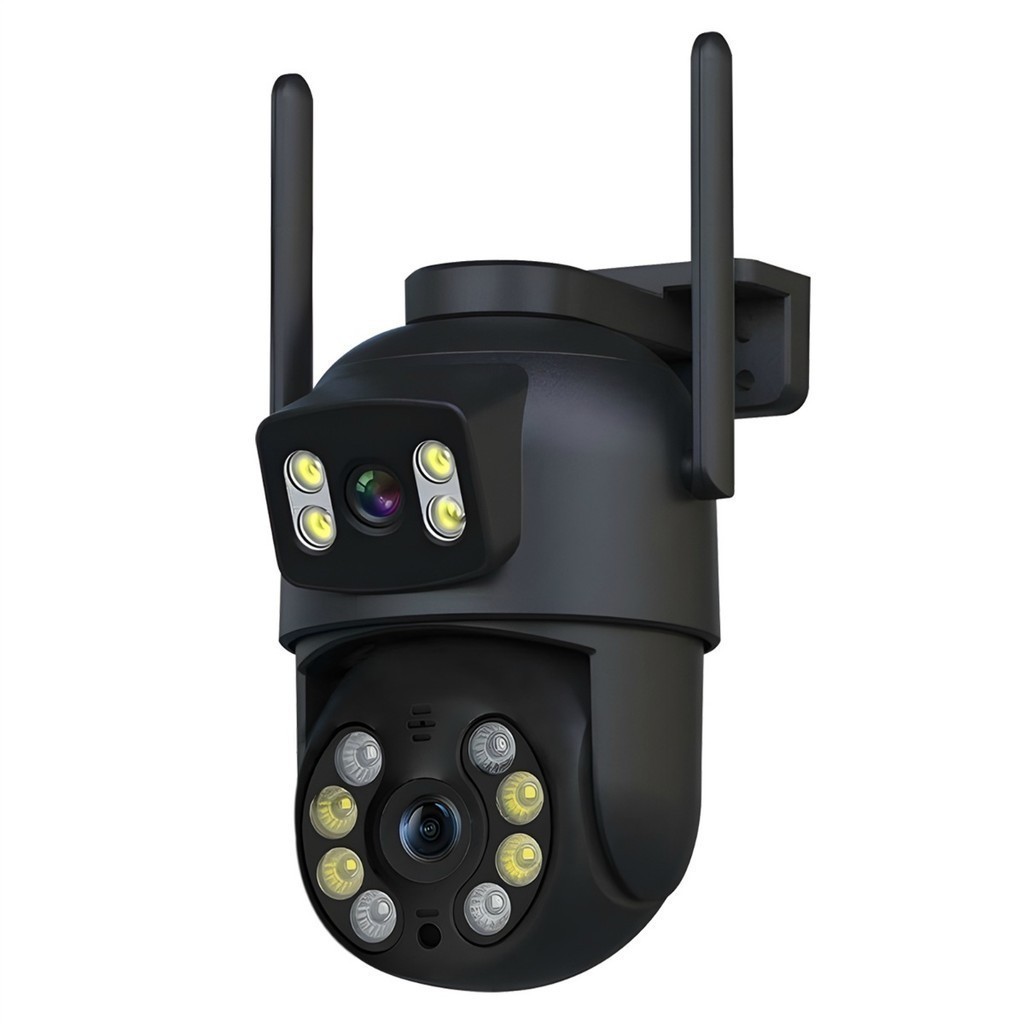 Câmera de Segurança IP Wi-fi Preto IP66 360°de Lente Dupla - com App YOOSEE