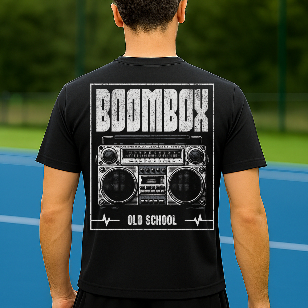Camiseta Dry Fit Masculina Estampada Boombox P ao GG Leve Respirável Academia Treino