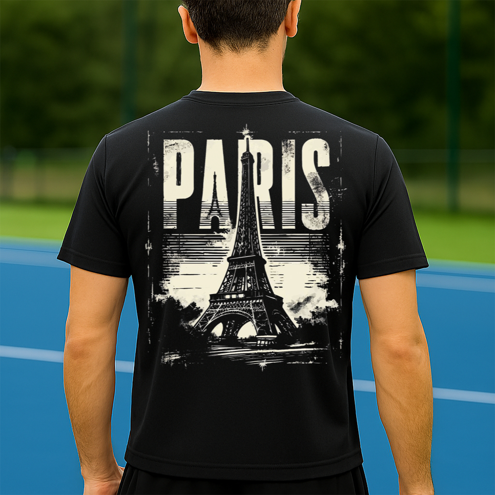 Camiseta Dry Fit Masculina Estampada Paris P ao GG Leve Respirável Academia Treino