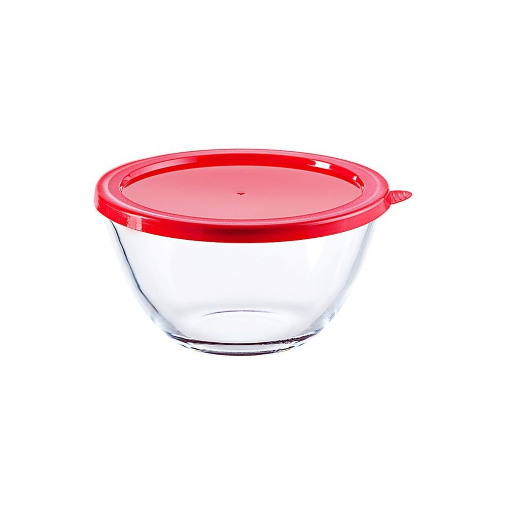 Travessa Tigela Bowl Oval De Vidro Temperado 1050ml C/ Tampa Design Sofisticado