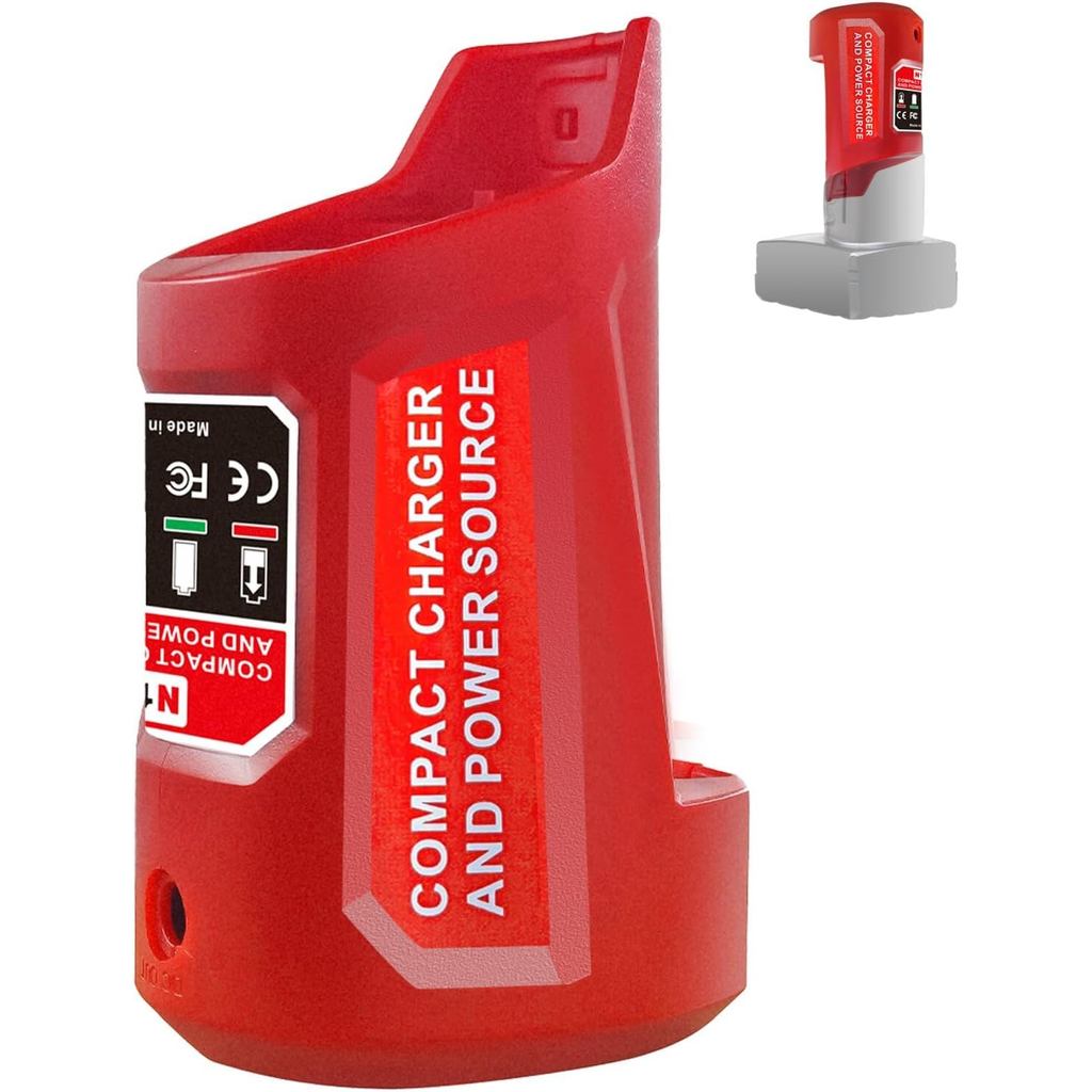 for M12 USB Power Source for Milwaukee 12V Battery, Portable Power Adapter with 1 Type-C and 1 USB Port & DC 12V Outlet,