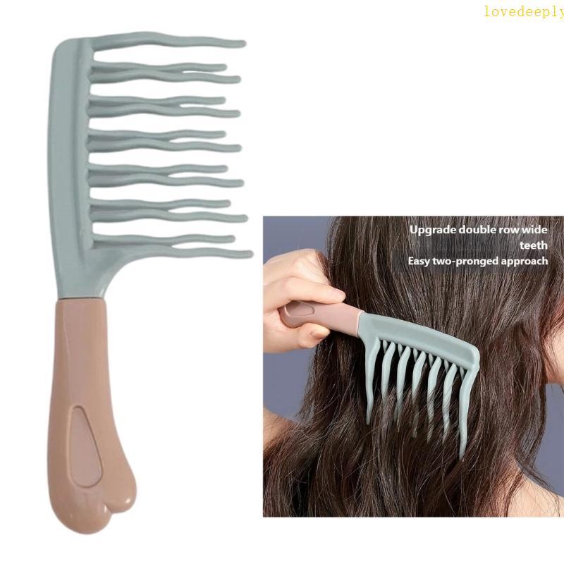 lovedeeply Baby Curl Comb Design Dentes Ondulados Duplos Evita Emaranhados Cabelo PP Haircomb Seguro