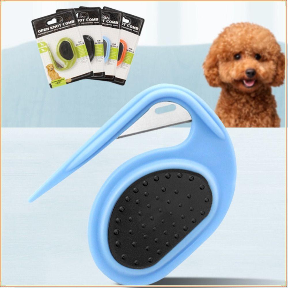 Pet Comb , Grooming Tool Alça Antiderrapante Cachorro Pente De Nó Aberto , Filhote De Cabelo Aparador De Pele