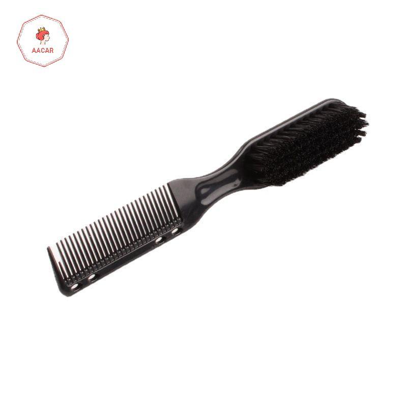 AACAR 1 Pcs 2 Em 1 Escova De Barba De Cabelo Cerdas De Nylon Macias Pente Embutido Leve Bla Grooming Tool Para Homens Us