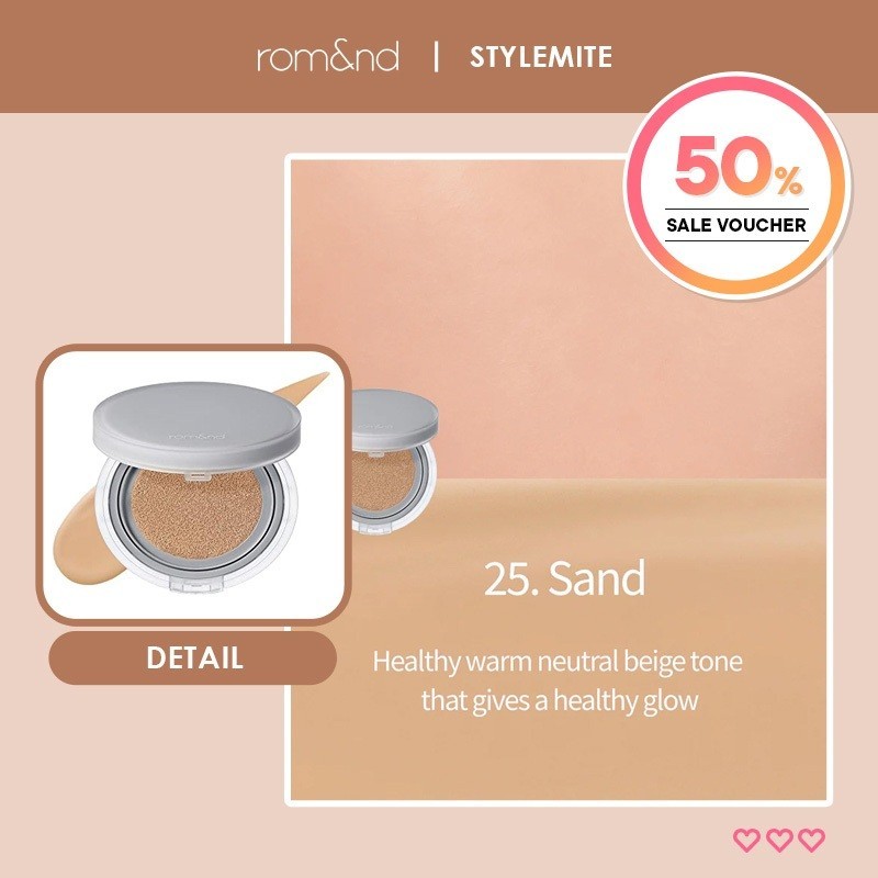 ROMAND Nu Zero Cushion 05 Sand 25 Long Lasting High Coverage
