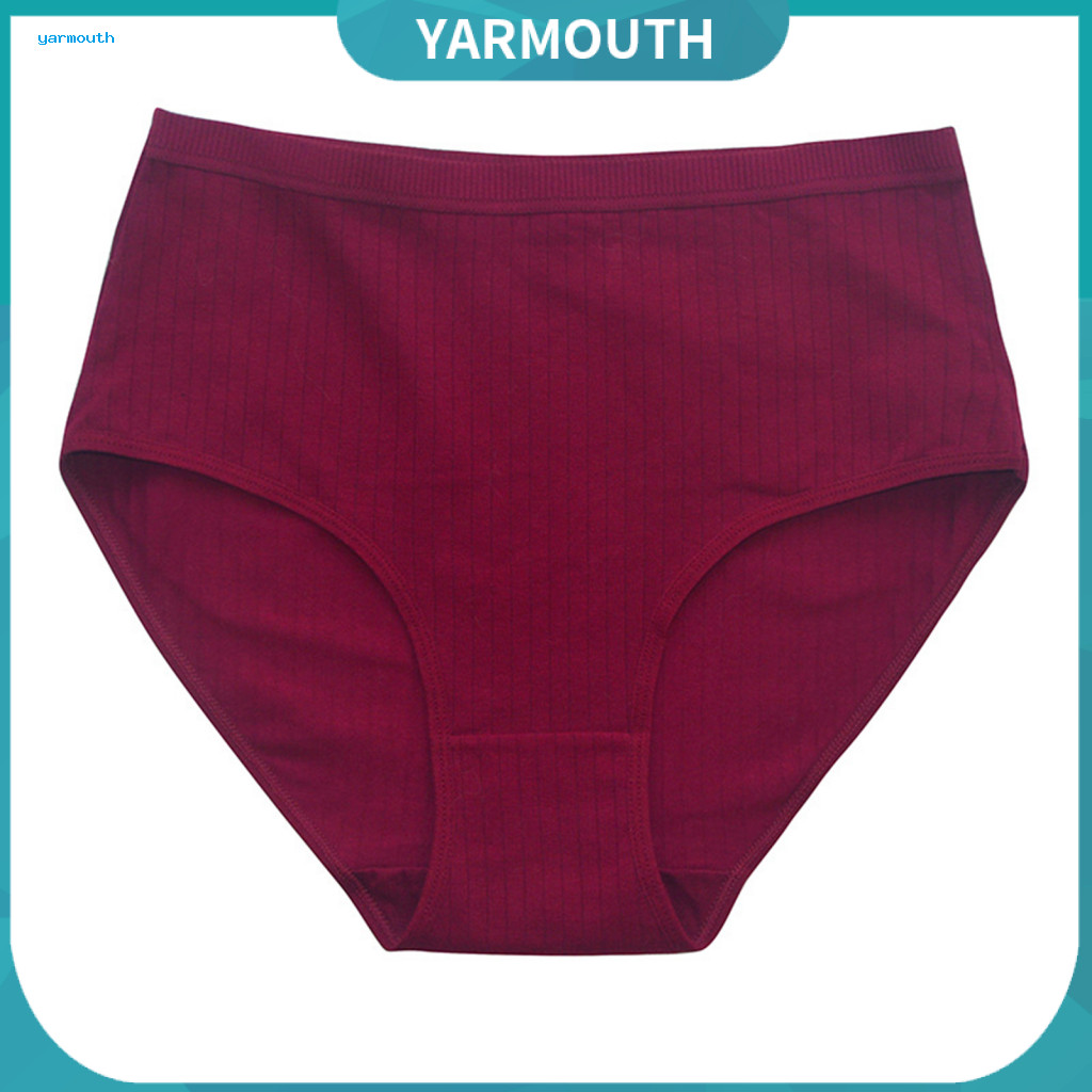 Women Underwear High Waist Women’s Tummy Control Plus Size Cotton Full Coverage Knitted Panties Comfortable Elastic So