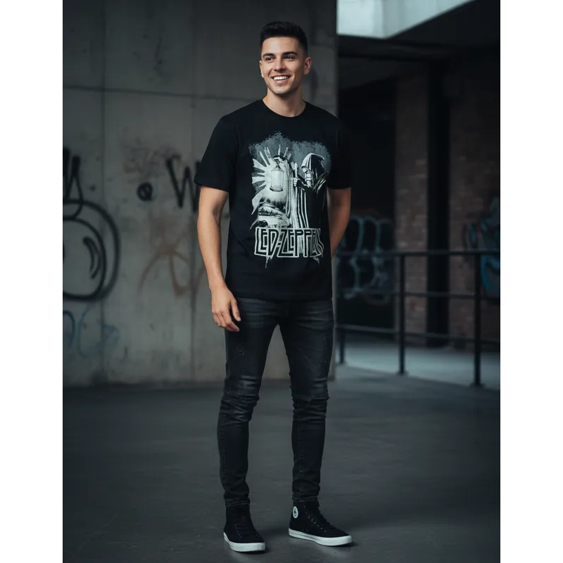 camisa Camiseta Led Zeppelin Banda De Rock plant e  page  Blusa Plus Mr376