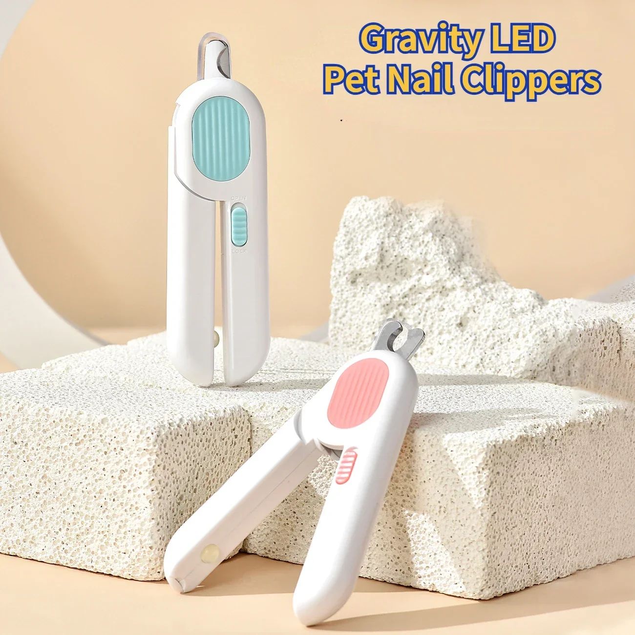 Cortador De Unhas Para Animais De Estimação Anti-Respingos De LED Com Iluminação De Linha De Sangue Leve À Base De Plant