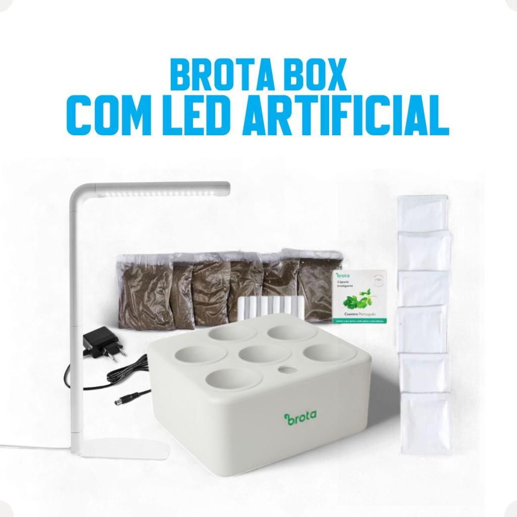 Horta Brota Com Luz LED Sistema Automático Hidroponia Cozinha Ervas Sempre Fresquinhas