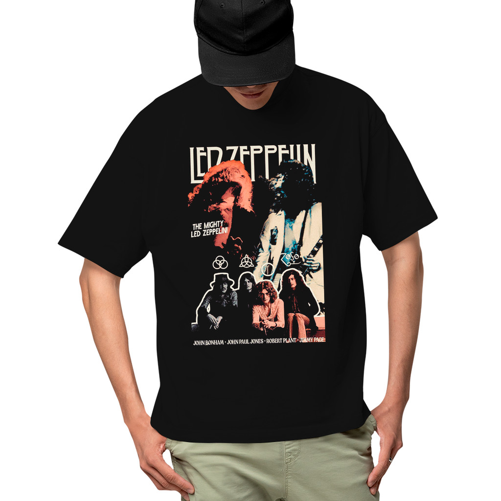 Camiseta Algodão Unissex Led Zeppelin Jimmy Page Robert Plant Camisa Masculina T-Shirt Feminino