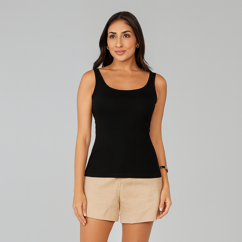 Regata Feminina alcinha em Cotton com Elastano KB306-C1