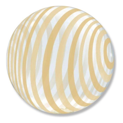 Balao Bubble 20 Polegadas Listrado De Amarelo Paf102