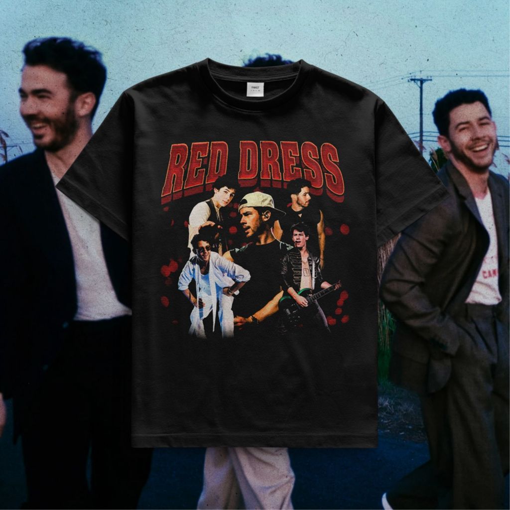 Camiseta Jonas Brothers | Nick Jonas | Red Dress | Greetings From Your Hometown Tour