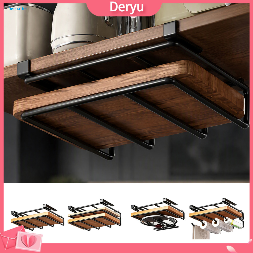 Space Saving Kitchen Gadget Iron Cutting Board Rack with Anti-slip Hanging Cupboard Organizer for Space-saving Drying fo