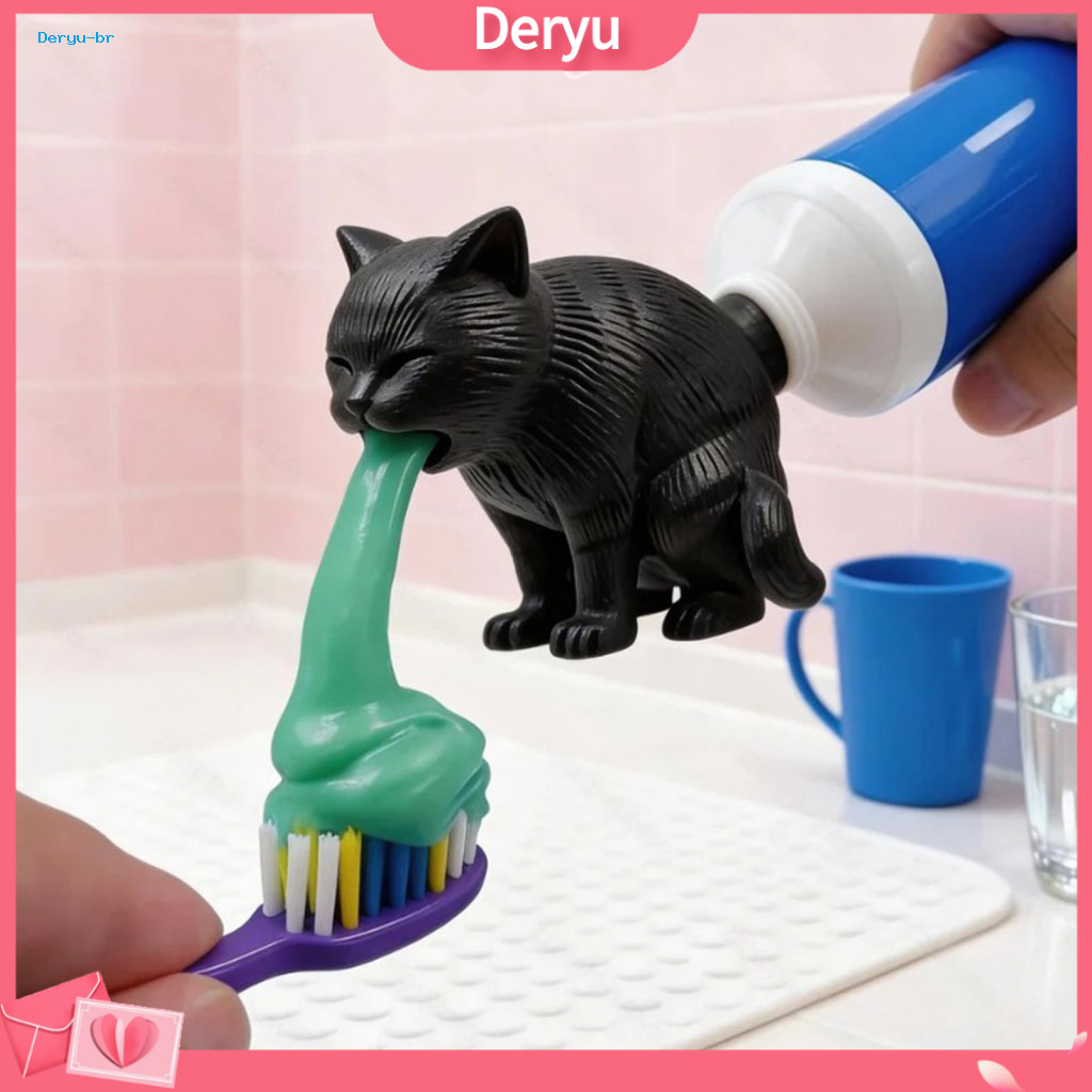 Funny Toothpaste Squeezer Space Saving Tube Cat Dispenser – 3d Printed Cat-shaped for Bathroom Sink Easy and Cute for