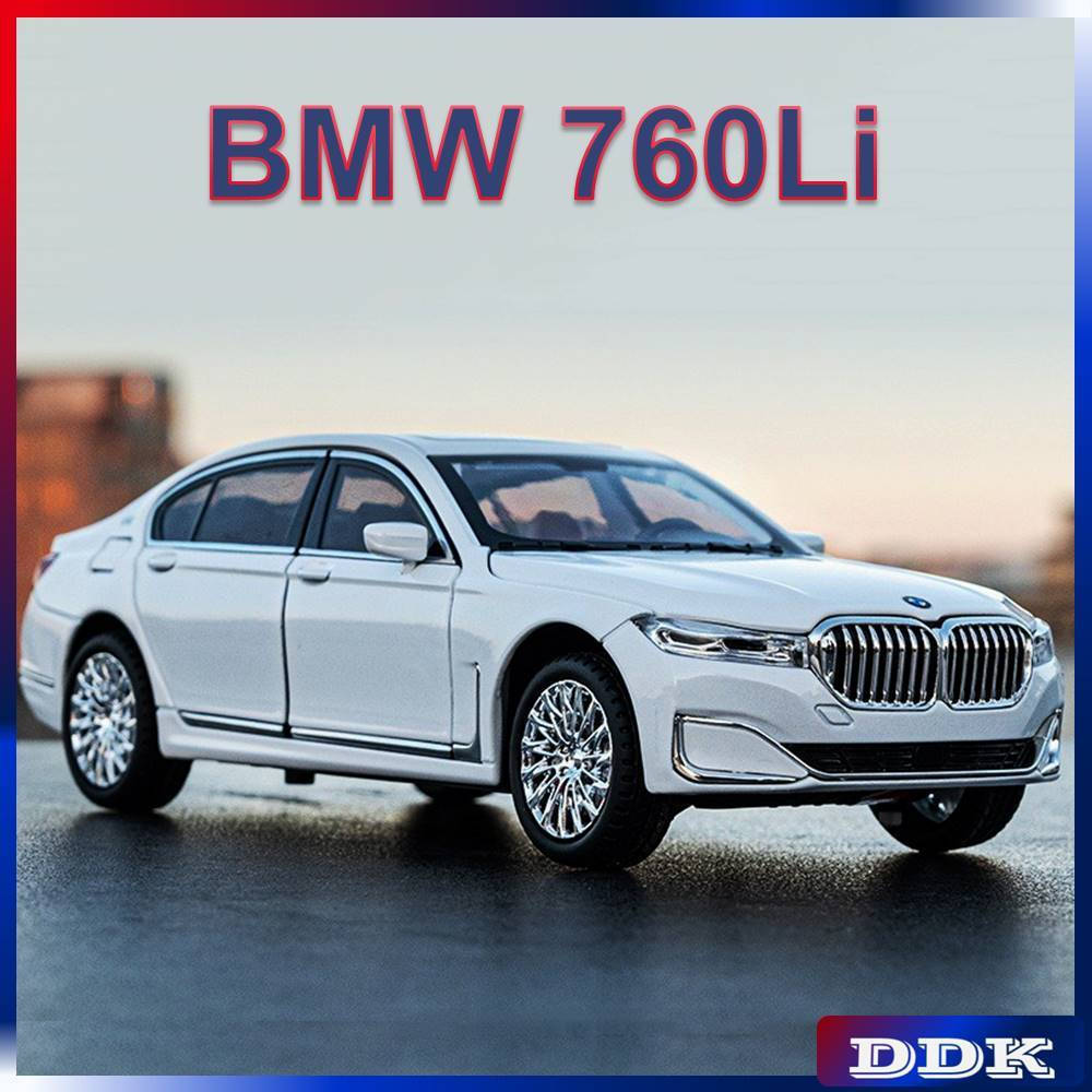DDK 1 : 24 Balança BMW 760Li Miniauto Modelo De Carro De Liga Metálica Diecast Brinquedo Som E Luz