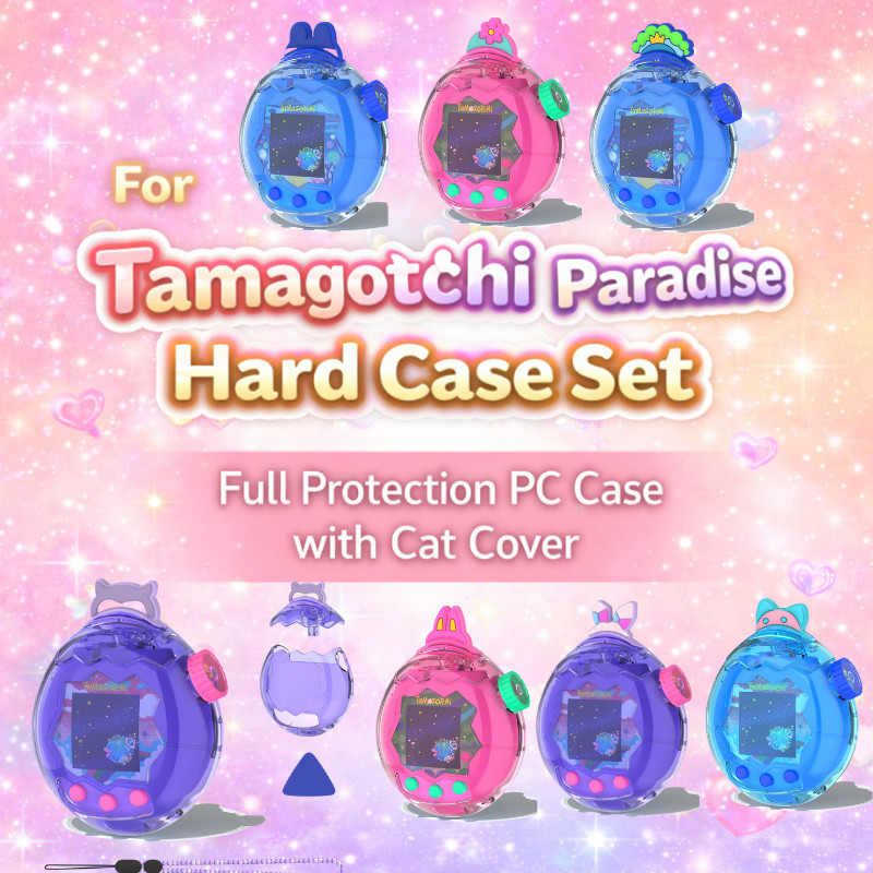 Pacote Protetor Universal Para Tamagotchi Paradise : Capa Rígida PC De Alta Durabilidade + De Personagem Fofa , À Prova De Choque Poeira , Resistente A Arranhões , Compatível Com Carregamento , Inclui Alça E Ferramenta , Design De Ajuste Alto .