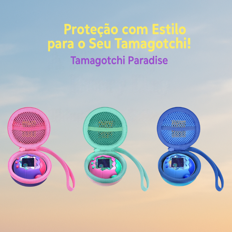 Estojo para Tamagotchi Paradise – Purple Sky, Case de Transporte para Jogo Portátil