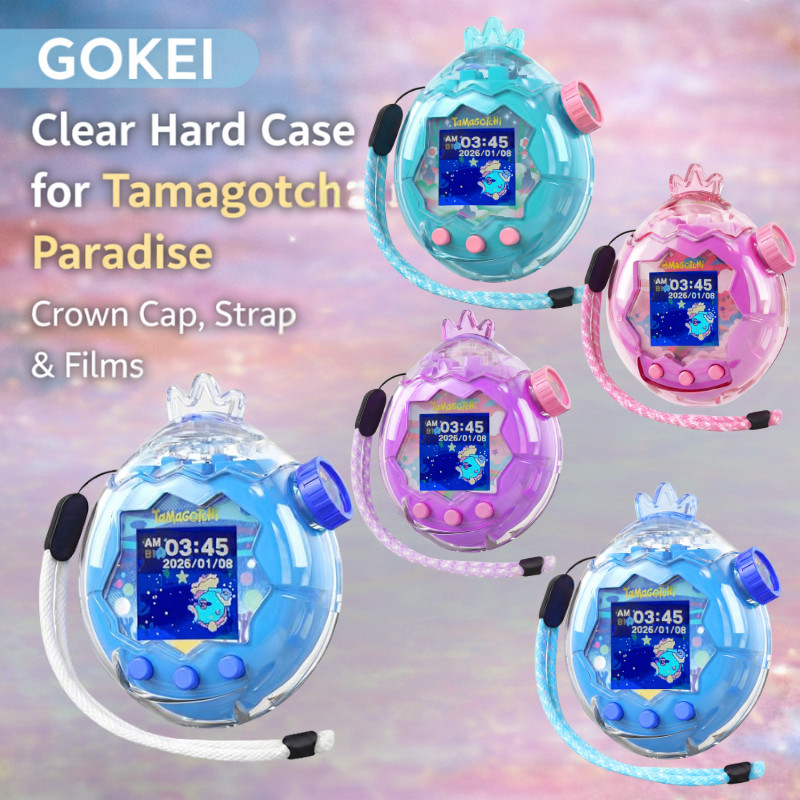 Conjunto De Capa Protetora Universal E Filme Para Tamagotchi Paradise-Inclui Rígida , Tampa Decorativa De Coroa Protetores De Tela Anti-Bolhas (De 3)