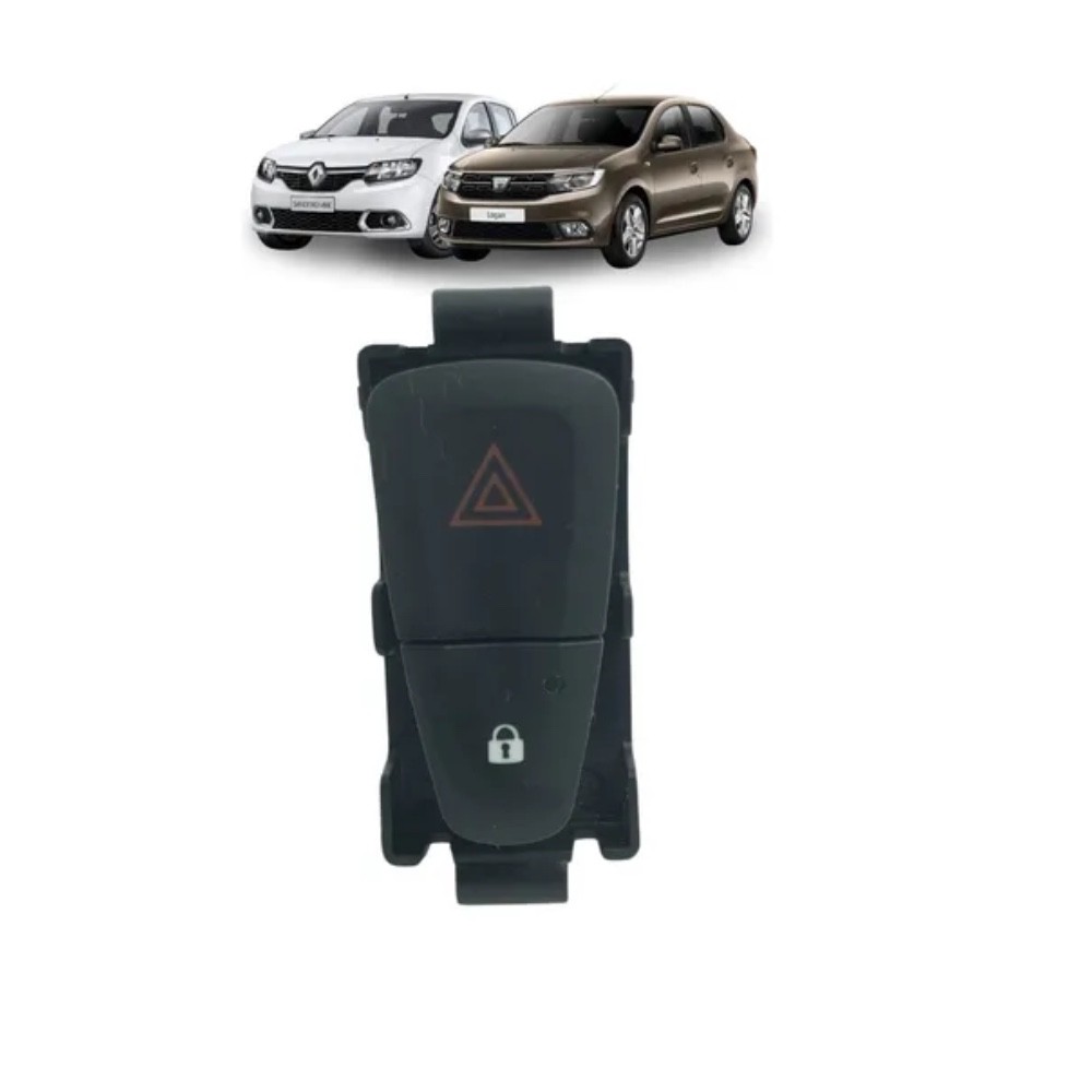 Botão Pisca Alerta Trava Renault Logan Sandero 2015 A 2021