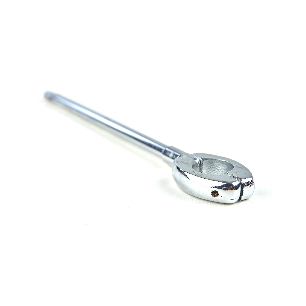 Antena Corta Pipa Cromada com Abraçadeira (Cromada) para Guidão de Moto – Proteção contra Linhas Cortantes