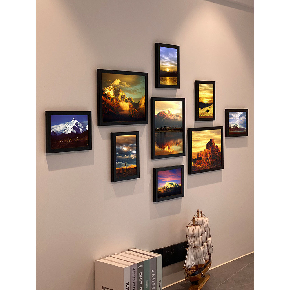 Um novo estilo nascer do sol rio lado barco de pesca impressão pintura A óleo foto parede sala estar arte pintura parede