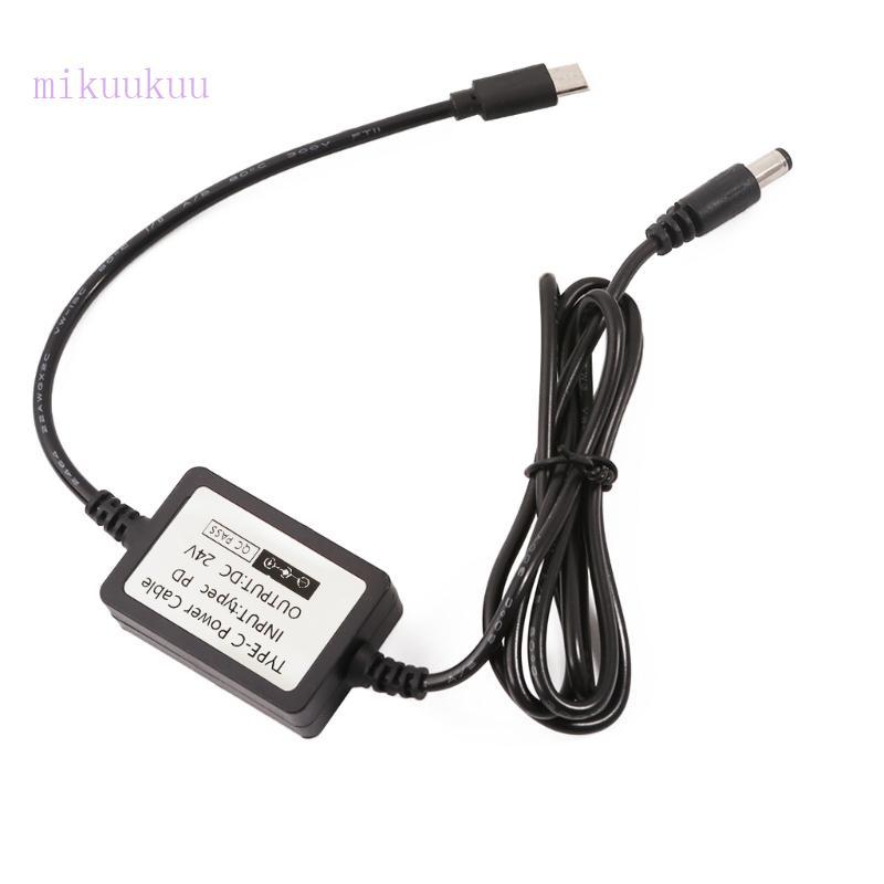 MIku USB Tipo C TypeC PD12V 15V 20V A 24V DC5 5x2 1mm Conversor Para Luzes E Monitores LED 24V