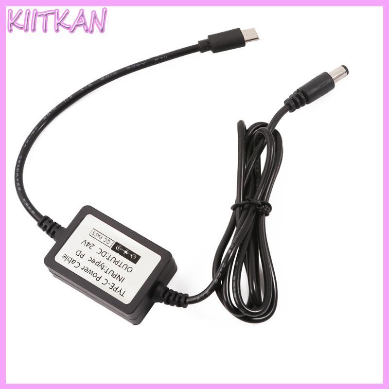 KIITK USB Tipo C TypeC PD12V 15V 20V A 24V DC5 5x2 1mm Conversor Para Luzes E Monitores LED 24V