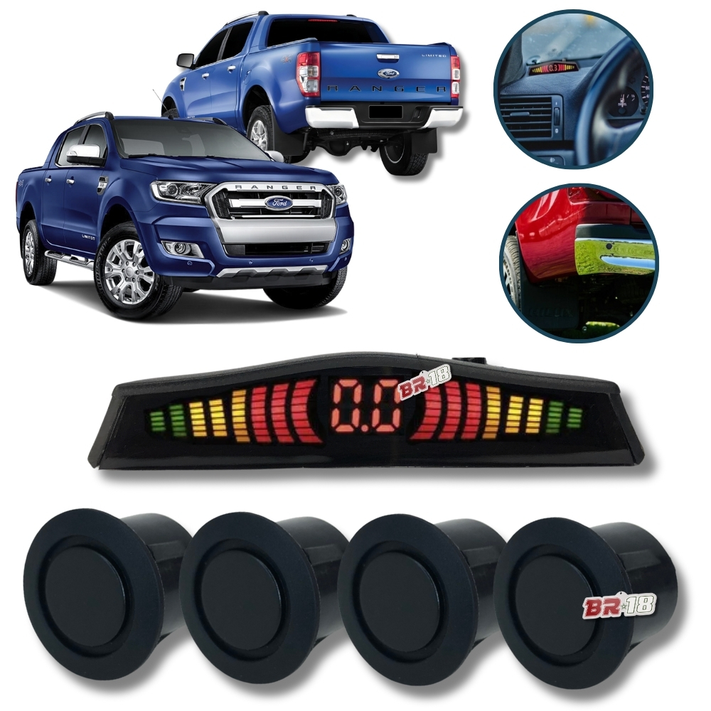 Sensor de Ré Emborrachado Para-choque de Ferro / Metal Caminhonete - Ranger