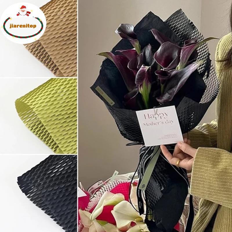 jiarenitop 10 Peças De Malha Honeb Flor Papel De Embrulho Material De Arte Versátil Para Buquês Românticos Presente Excl