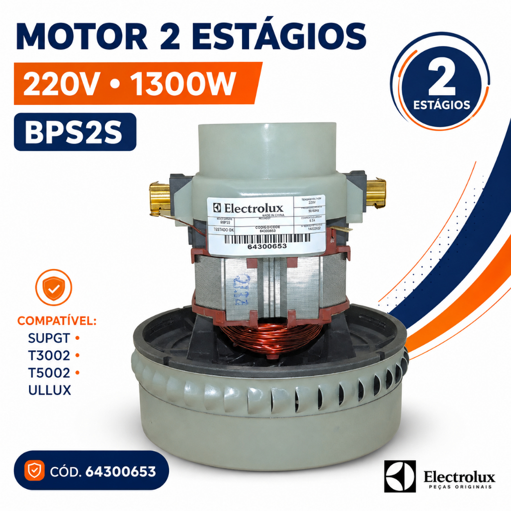 Motor Dupla Turbina Electrolux Bps2s Aspirador 64300653 A09229201