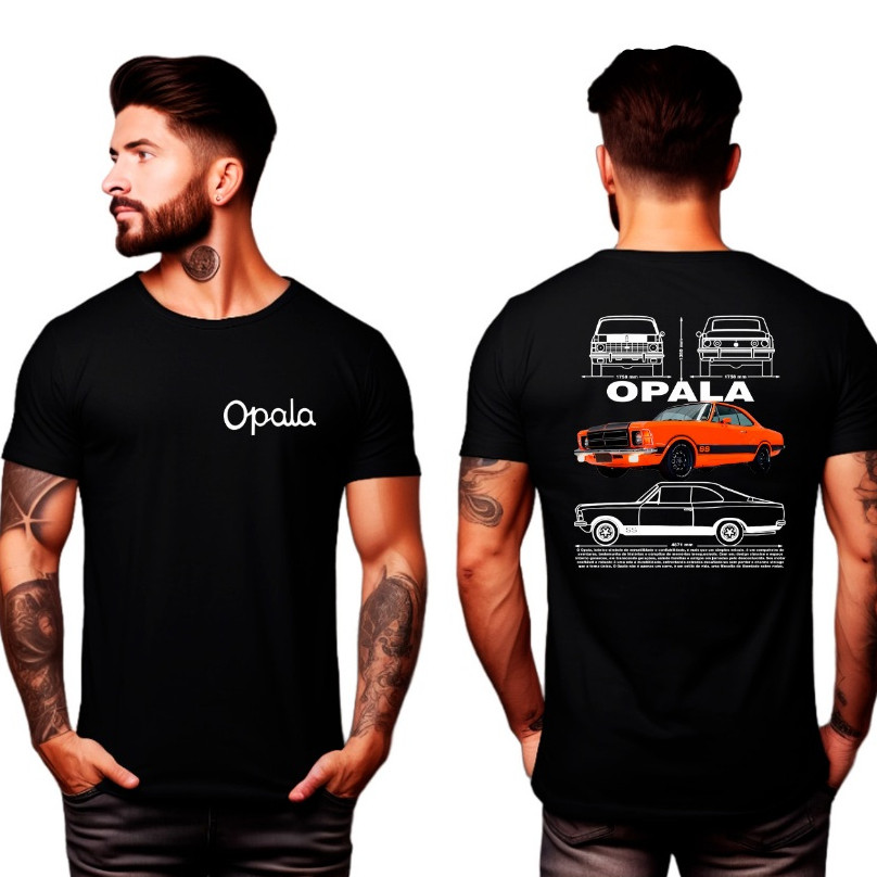 Camiseta Estampa Chevrolet Opala SS Carro Luxo T-Shirt 100% Algodão