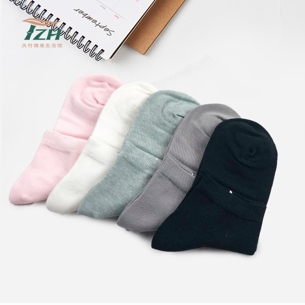 Tianzhu marca feminina meias de tubo médio Material de fibra de bambu desodorante antibacteriano absorção de umidade tra