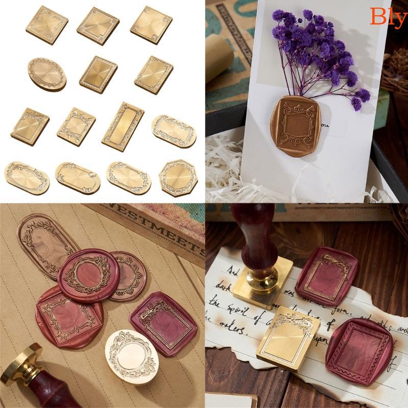 Bly Selo Cera Moldura Foto Série Bronze Cabeça Carimbo Para Convites Casamento Cartão Scrapbooking D