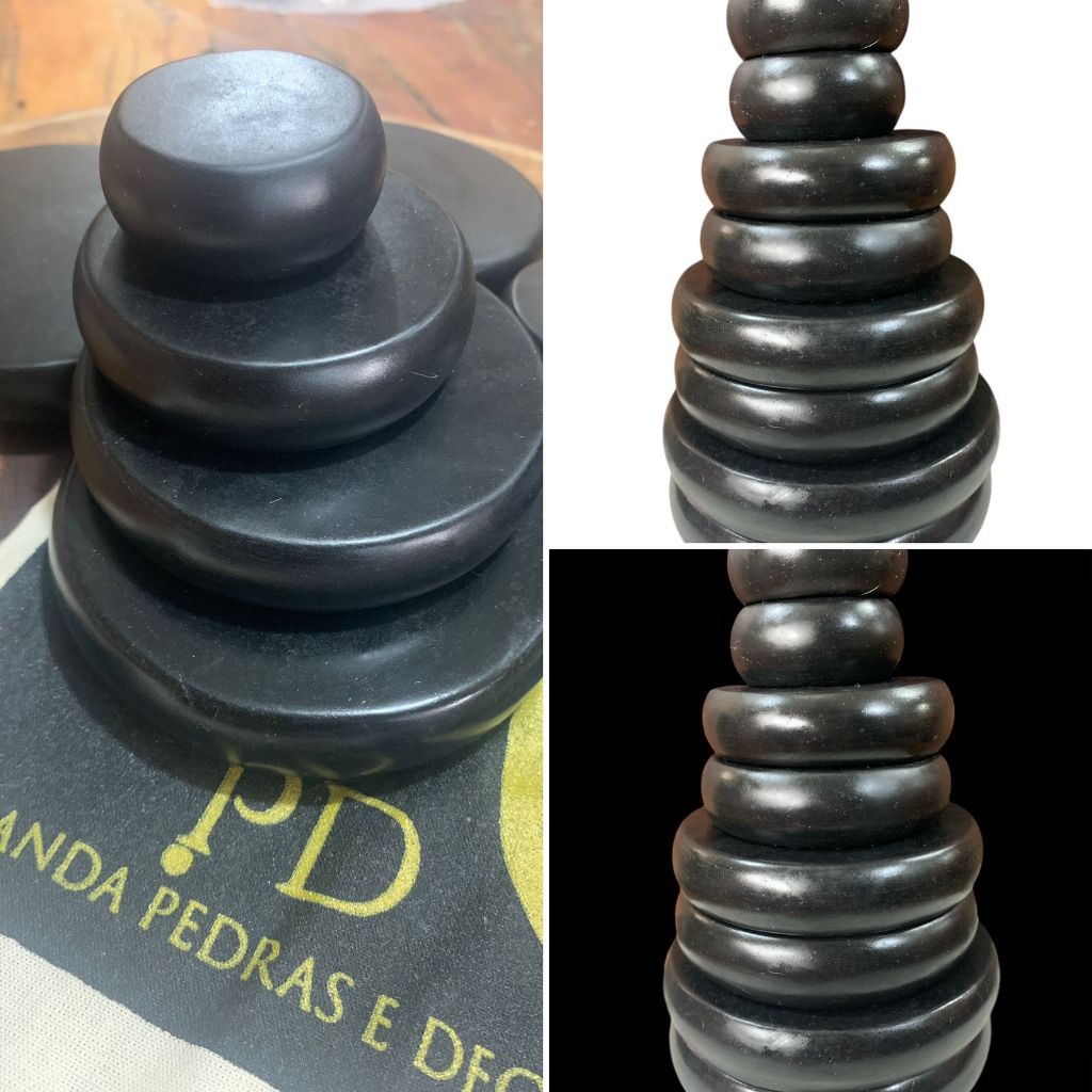 Kit 16 Pedras Quentes Vulcânicas Calibradas Para Massagem