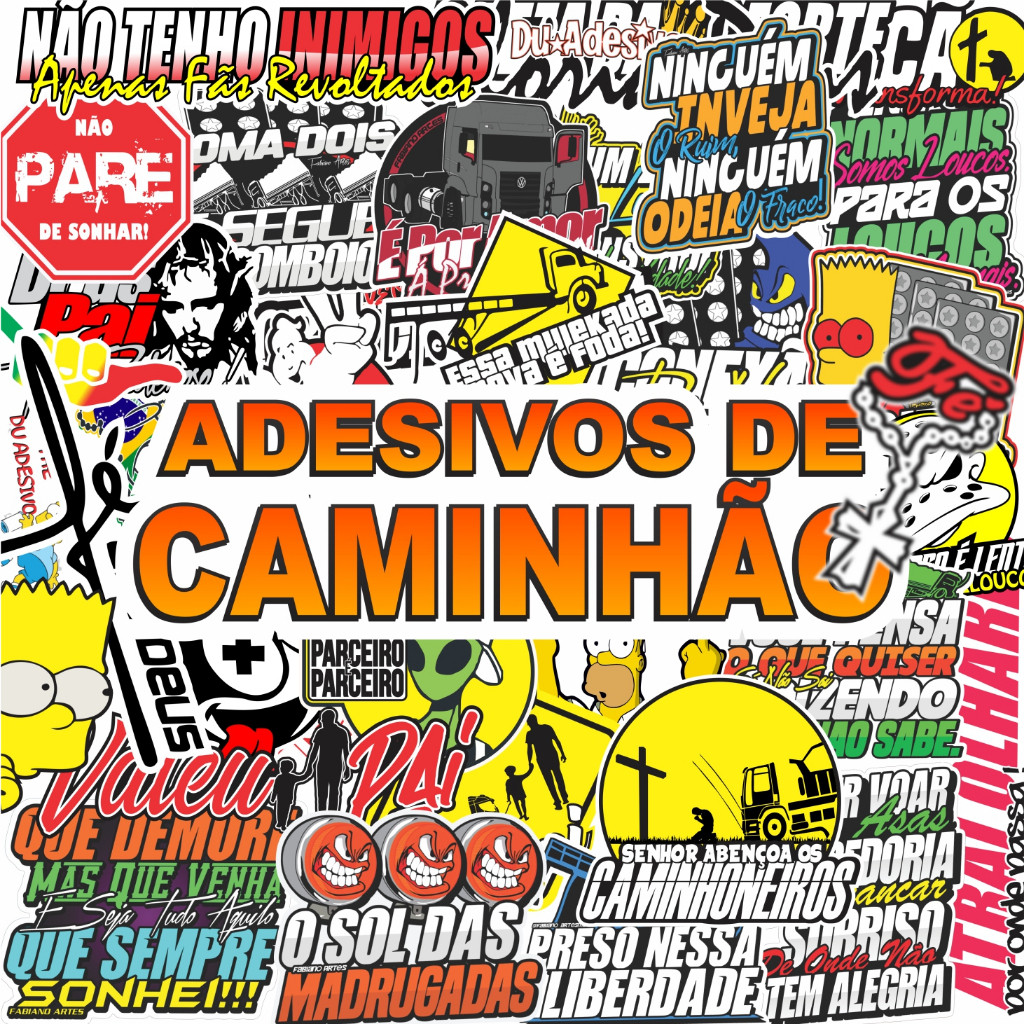Adesivo de Caminhão Carro Moto Cartela Decorativa Vários Modelos Diferente