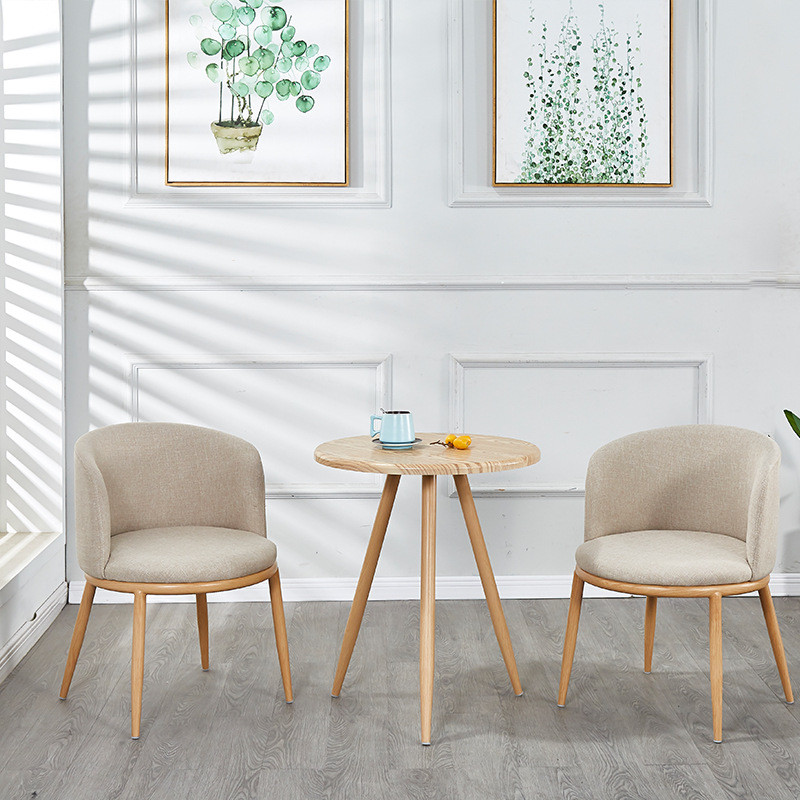 Nordic negociation mesa de jantar cadeira combinação imitação madeira maciça moderno simples pequeno apartamento varanda
