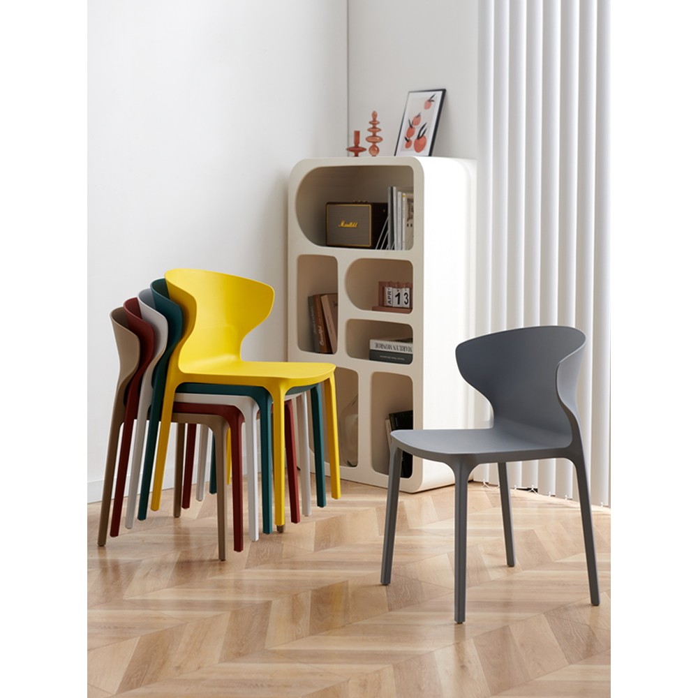 Moderno simples cadeira de jantar Nordic cadeira doméstica influenciador plástico lazer cadeira engrossado adulto encost