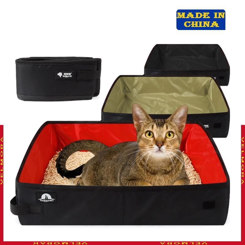 Caixa Areia Dobrável Para Gatos VEl Viagens Médios E Gatinhos À Prova Vazamentos