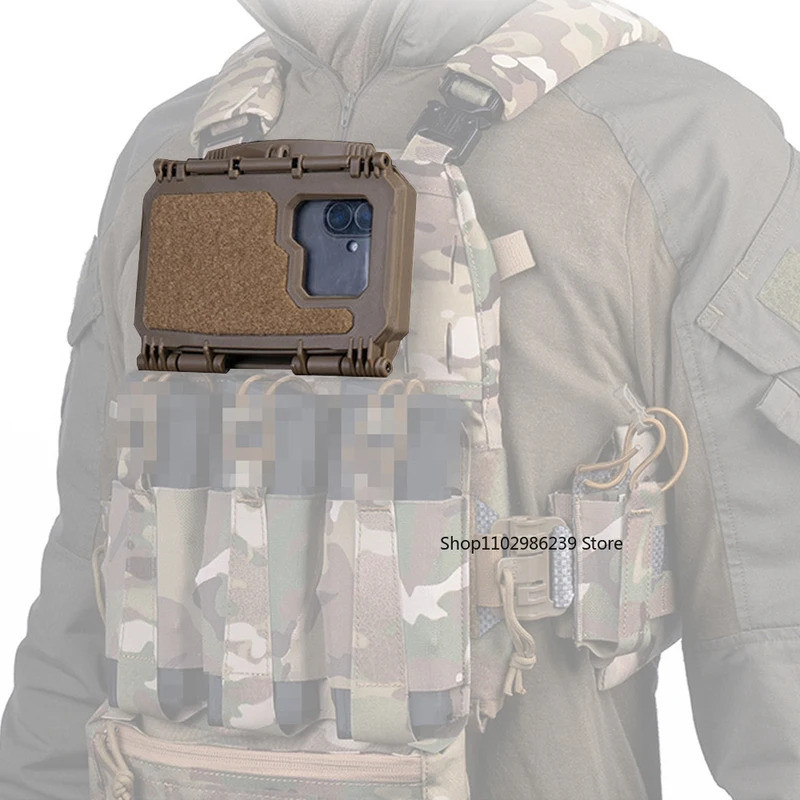 MOLLE Tático Caso De Telefone 2th Gen Universal Suporte Do Bolsa Para Mapa Navegação Airsoft Caça Colete Placa Transport